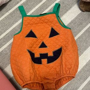 The Beaufort Bonnet company toddler boy pumpkin one piece.